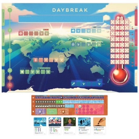 Juego de mesa Daybreak cooperativo español 1-4 jugadores estrategia sostenible