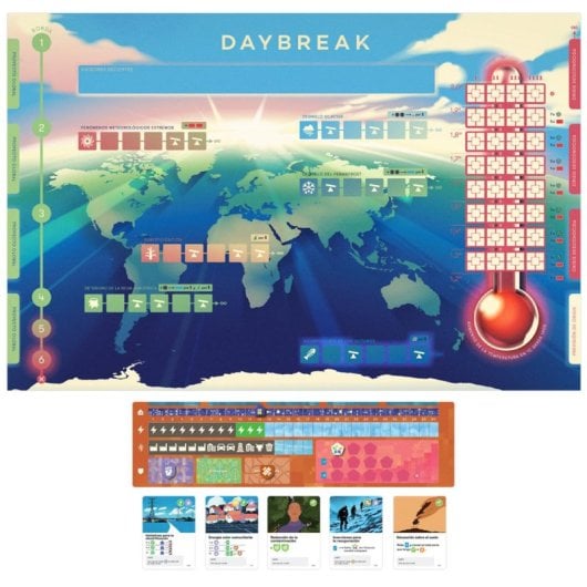 Juego de mesa Daybreak cooperativo español 1-4 jugadores estrategia sostenible