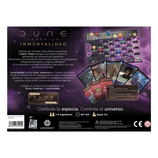 Juego de mesa Dune Imperium Immortality expansión estrategia español 1-4 jugadores