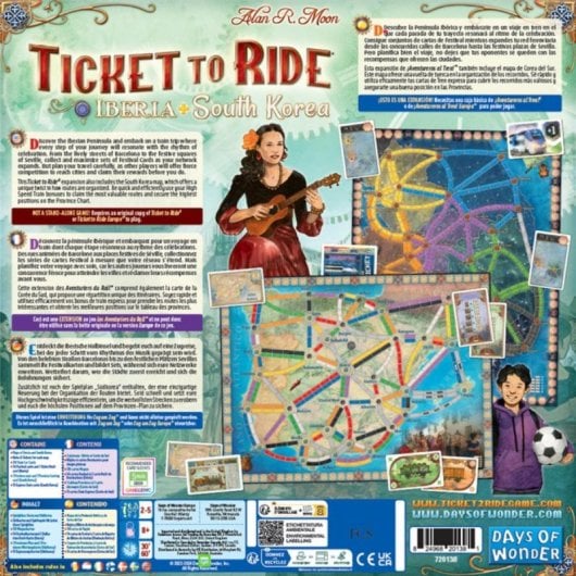 Juego de mesa ¡Aventureros al Tren! Iberia y Corea del Sur Estrategia 2-4 jugadores Multilingüe