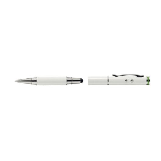 Stylet numérique Bizak Complete 4-en-1 blanc avec laser, lampe LED et stylo