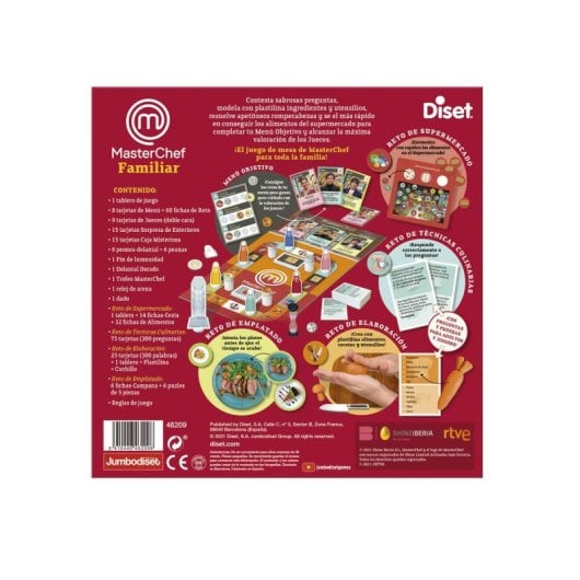 Juego de mesa Diset MasterChef Familiar 3-6 jugadores, multirreto, español, familia