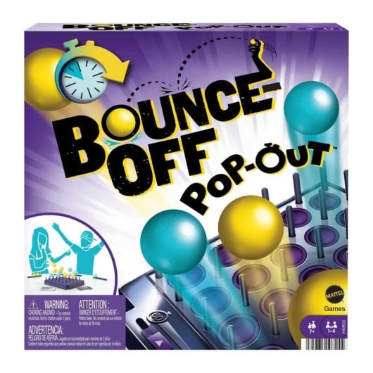 Juego de mesa Bounce-Off Pop-Out multicolor para 1-4 jugadores, plástico, 7+ años