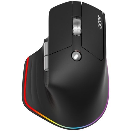 Souris Acer Easy Fit Mouse sans fil RF Bluetooth 4000 DPI Noir rechargeable 6 boutons