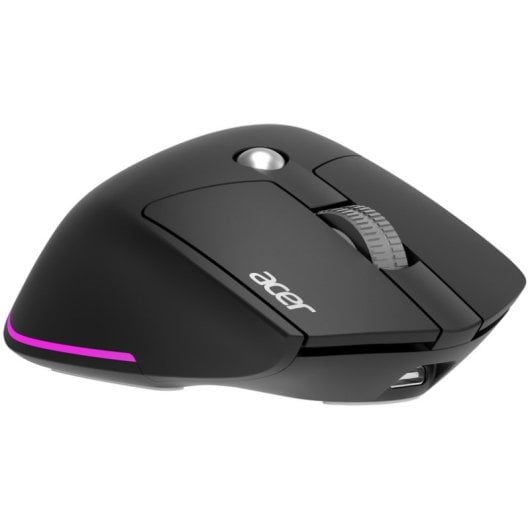 Souris Acer Easy Fit Mouse sans fil RF Bluetooth 4000 DPI Noir rechargeable 6 boutons