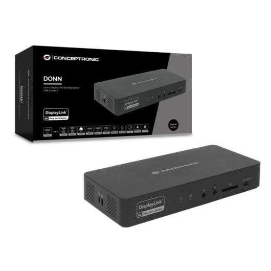 Docking Station Conceptronic DONN31B USB-C 100 W HDMI DisplayPort RJ45 USB SD Lettore schede