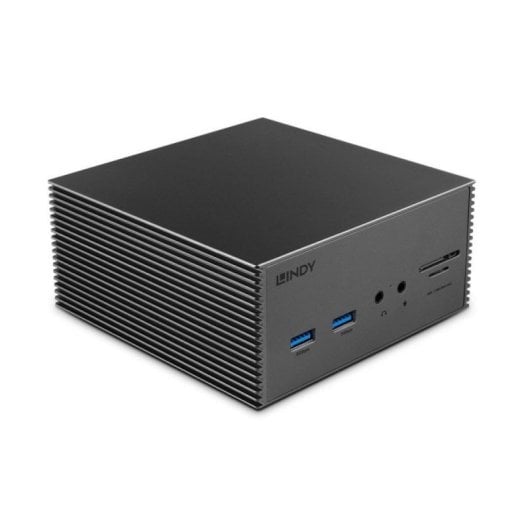 Docking Station Lindy 43378 USB-C 3 Display 4K SD LAN Aluminio Gris PD 25W
