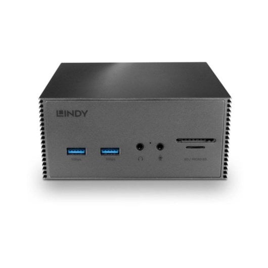 Docking Station Lindy 43378 USB-C 3 Display 4K SD LAN Aluminio Gris PD 25W