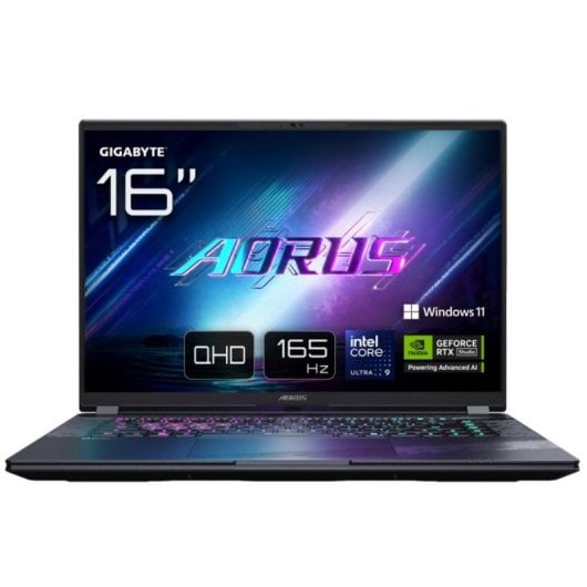 Portátil GIGABYTE AORUS ELITE 16 BWH 16" Intel Ultra 9 275HX 32GB 1TB SSD RTX 5070 8GB Gris QHD 165Hz Win 11 Home Dolby 