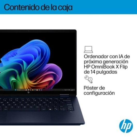 Portátil HP OmniBook X Flip 14 Intel Core Ultra 7 258V 32GB 1TB SSD OLED 3K Azul