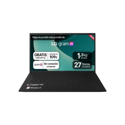 Portátil LG Gram 15Z80T-G.AU88B 15.6" AMD Ryzen AI 7 350 32GB 1TB SSD FHD Dolby Atmos Preto