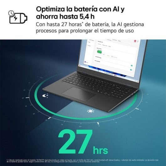 Portatil LG Gram 15Z80T-G.AU88B 15.6" AMD Ryzen 7 350 32GB 1TB SSD Dolby Atmos Negro