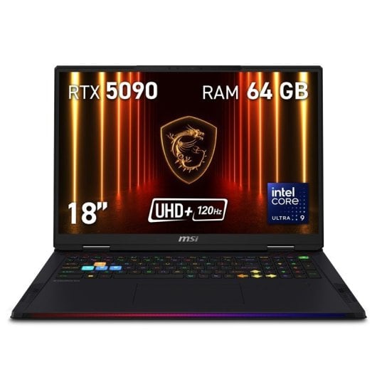 Portatile MSI Raider 18 HX AI A2XWJG-459ES 18" Intel Core Ultra 9 285HX 64GB 2TB SSD RTX 5090 24GB Windows 11