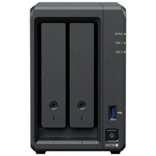 NAS Synology DiskStation DS725+ Ryzen Embedded R1600 4GB DDR4 2 Bays 2.5GbE M.2 NVMe Schwarz