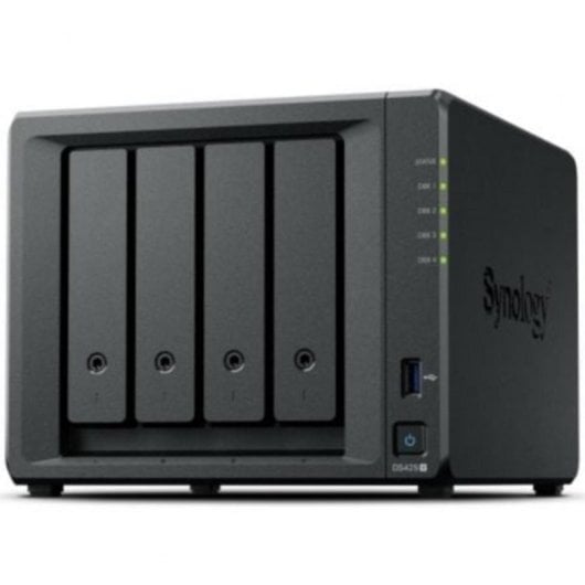 NAS Synology DS425+ 4 Baias SATA/M.2 NVMe 0TB Intel Celeron J4125 2GB DDR4 2.5GbE Ativo Preto