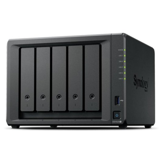 NAS Synology DS1525+ 8GB RAM Ryzen V1500B 5 Bahías SATA/M.2 ECC RAID 2.5GbE Torre