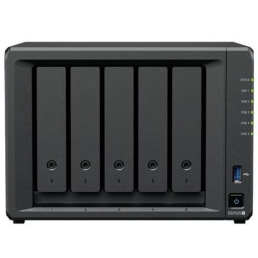 NAS Synology DS1525+ 8GB RAM Ryzen V1500B 5 Bahías SATA/M.2 ECC RAID 2.5GbE Torre