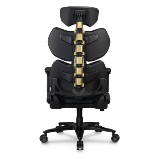 Silla gaming COUGAR Terminator Elite Gold 135 kg respaldo ajustable reposabrazos 4D acolchada negra y oro