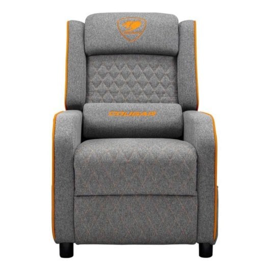 Butaca gaming COUGAR Ranger One gris reposapiés reclinable soporte 150 kg textil acero