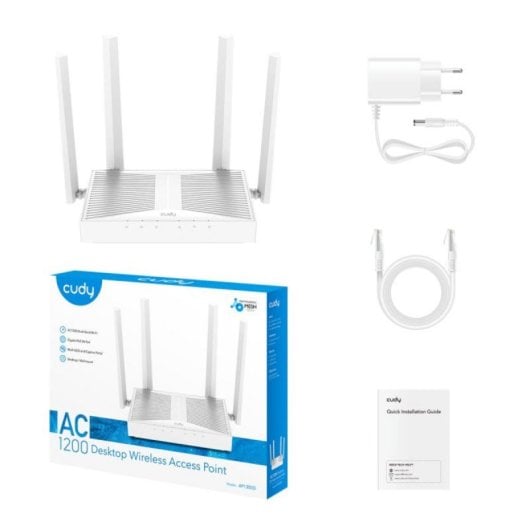Punto de acceso Cudy AP1300D Wi-Fi AC Dual Band 867 Mbit/s 4 antenas PoE MIMO Blanco