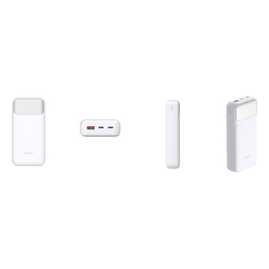 Powerbank D-Link DPP-201 20000 mAh 65 W PD3.0 QC3.0 Blanca USB-C x2 USB-A Pantalla LED