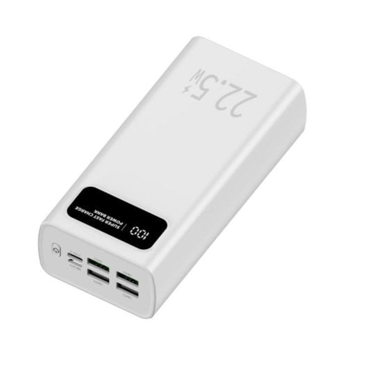 Powerbank Leotec LEPOW30W22W 30000mAh 22.5W Bianco Ricarica Rapida LCD USB-C