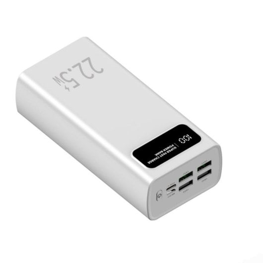 Powerbank Leotec LEPOW30W22W 30000mAh 22.5W Bianco Ricarica Rapida LCD USB-C