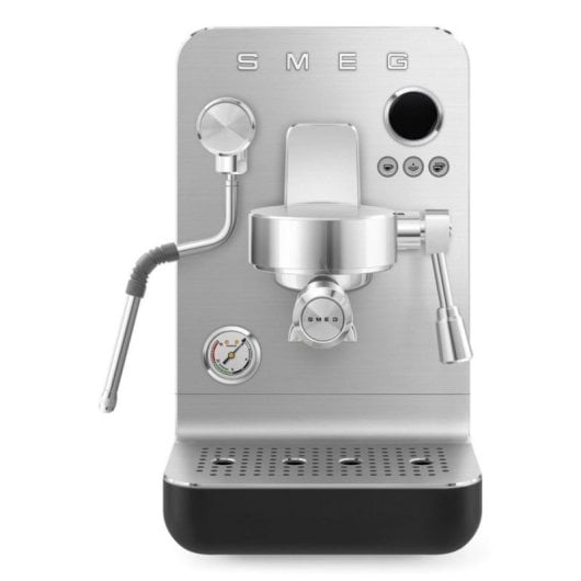 Cafetera Manuelle Smeg EMC02BLMEU 1,7 L 15 bars Acier inoxydable Écran Chauffe-tasses