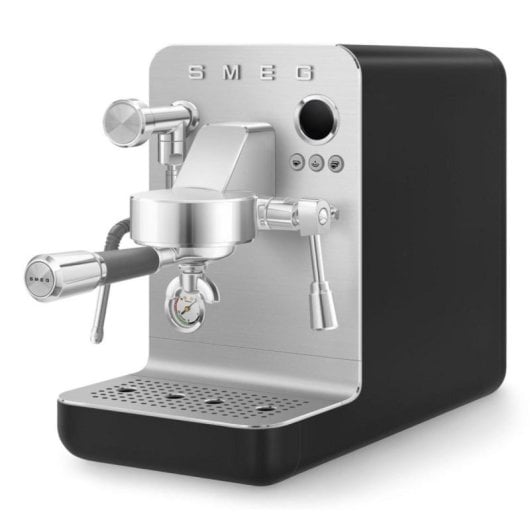 Cafetera Manuelle Smeg EMC02BLMEU 1,7 L 15 bars Acier inoxydable Écran Chauffe-tasses