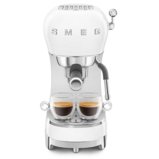 Cafetera manuelle Smeg ECF02WHEU 1,1 L 15 bars blanc avec mousseur vapeur