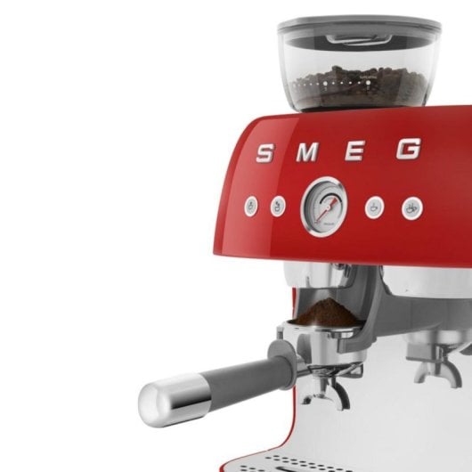 Cafetière Manuelle Smeg EGF03RDEU 2,4 L 20 bars avec moulin intégré et double chaudière