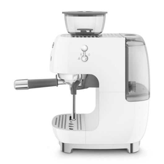 Cafetera Manual Smeg EGF03WHEU 2,4 L 20 bar con molinillo integrado, doble caldera y pantalla analógica