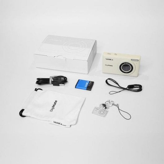 Cámara Digital Compacta Yashica DigiMate 64 MP 18x Zoom Digital Sensor CMOS 4K Ultra HD Blanco