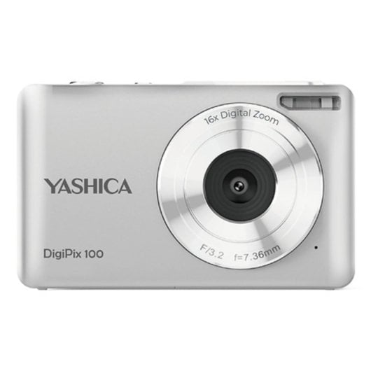 Cámara Digital Compacta Yashica DigiPix 100 44 MP 16x Zoom Digital Pantalla IPS Plata