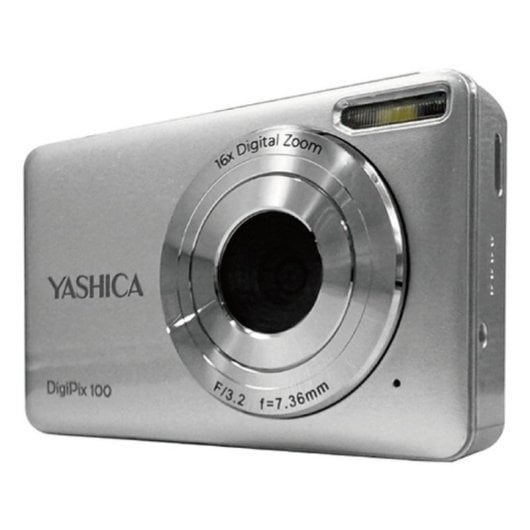 Cámara Digital Compacta Yashica DigiPix 100 44 MP 16x Zoom Digital Pantalla IPS Plata