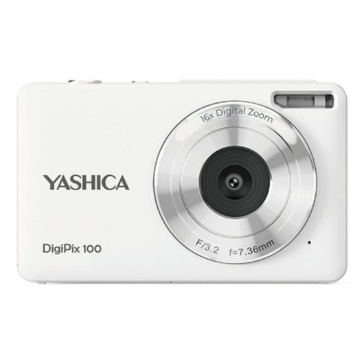 Cámara Digital Compacta Yashica DigiPix 100 44 MP 16x Zoom Digital Pantalla 2.4" Blanco