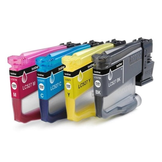 Pack de Tinteiros Brother LC527VAL Preto Ciano Magenta Amarelo Compatível MFC-J4350DW MFC-J4550DW Pigmento Alto Rendimento Multicor