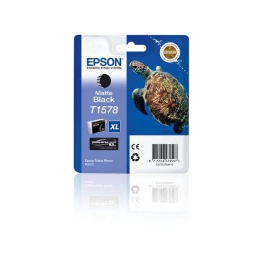 Cartouche d'encre Epson T1578 Noir XL Original pour StylusPhoto R3000 Pack Individuel