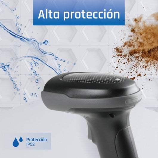 Barcodescanner iggual L2DBT-D-AX Draadloos 1D 2D Bluetooth USB IP52 Zwart