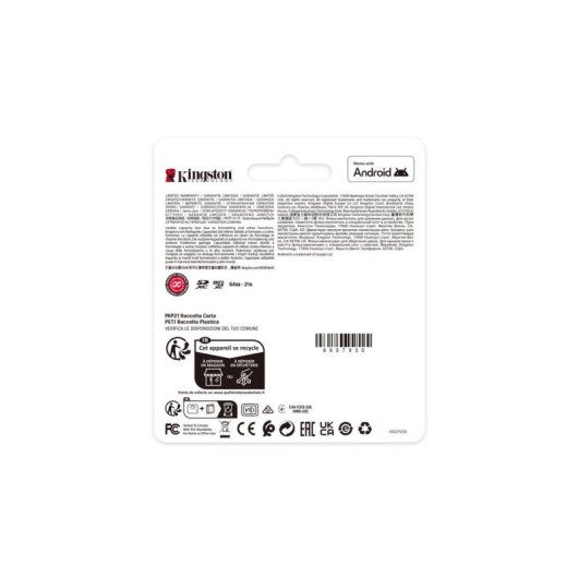 MicroSDXC Kingston Canvas Select Plus 256GB UHS-I A1 V10 150 MB/s Negro