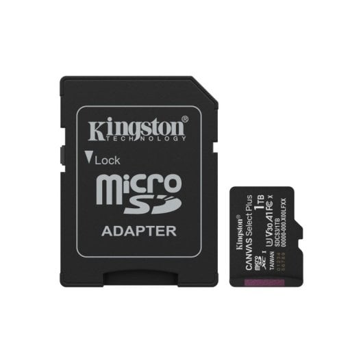 Kingston Canvas Select Plus 1TB microSDXC Classe 10 UHS-I 150 MB/s A1 com Adaptador SD