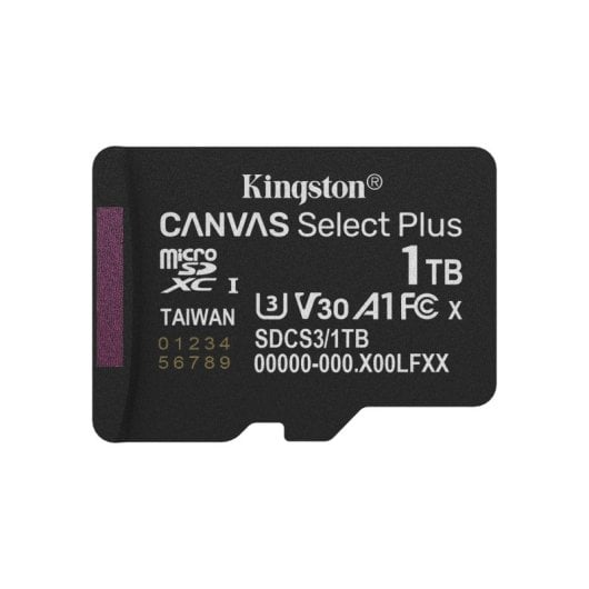 Kingston Canvas Select Plus 1TB microSDXC Classe 10 UHS-I 150 MB/s A1 com Adaptador SD
