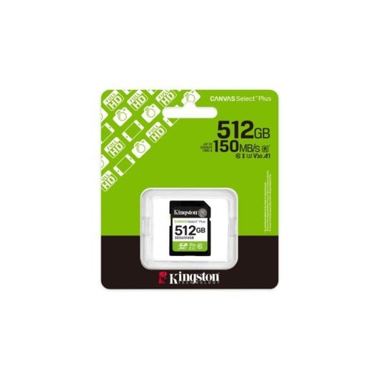 Cartao SD Kingston Canvas Select Plus 512 GB UHS-I U3 V30 150 MB/s Resistente