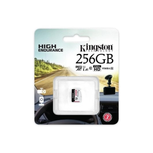 MicroSD Kingston SDCE/256GB 256GB UHS-I U1 Classe 10 A1 Resistente IPX7 Nero Bianco