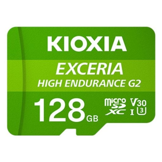 MicroSD Kioxia Exceria 128 GB UHS-I U3 V30 A1 100 MB/s Verde con adattatore SD
