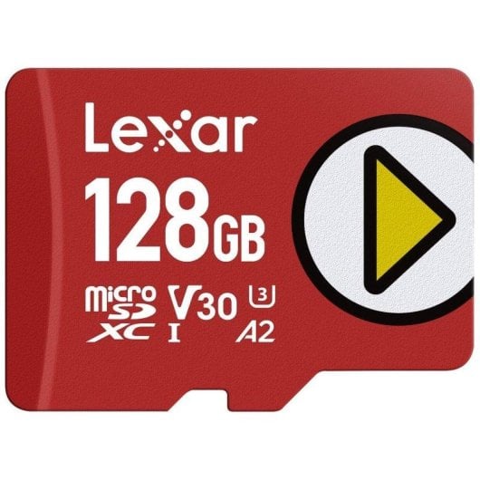 Carte MicroSDXC Lexar 128 GB UHS-I U3 V30 A2 205 MB/s Rouge