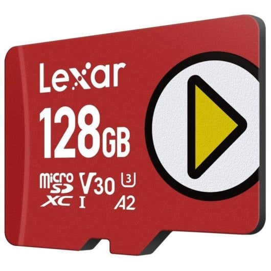 Carte MicroSDXC Lexar 128 GB UHS-I U3 V30 A2 205 MB/s Rouge
