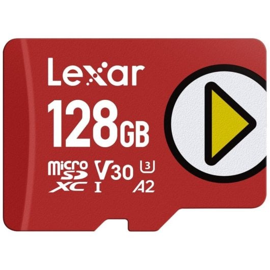 Carte MicroSDXC Lexar 128 GB UHS-I U3 V30 A2 205 MB/s Rouge