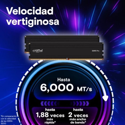 Memoria RAM Crucial Pro CP2K64G56C46U5 128GB 2x64GB DDR5 5600MHz CL46 Intel XMP AMD EXPO Dissipatore Termico