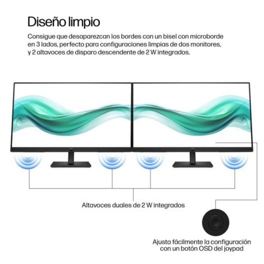 Monitor HP Série 3 Pro 324ph 23.8" FullHD 100Hz IPS Altifalantes 5ms Preto